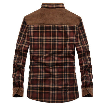 Men's Checked Shirt with Sherpa Lining
