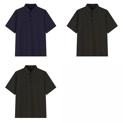 Classic Men's Polo Shirt Slim Fit Cotton Short Sleeve