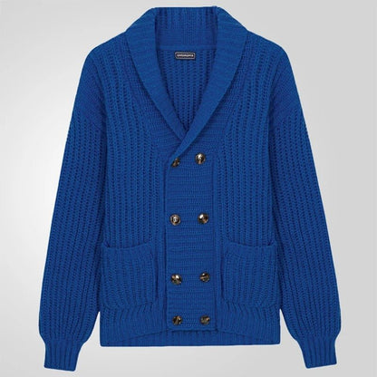 Double - Breasted Knit Cardigan Sweater - Harren Cole