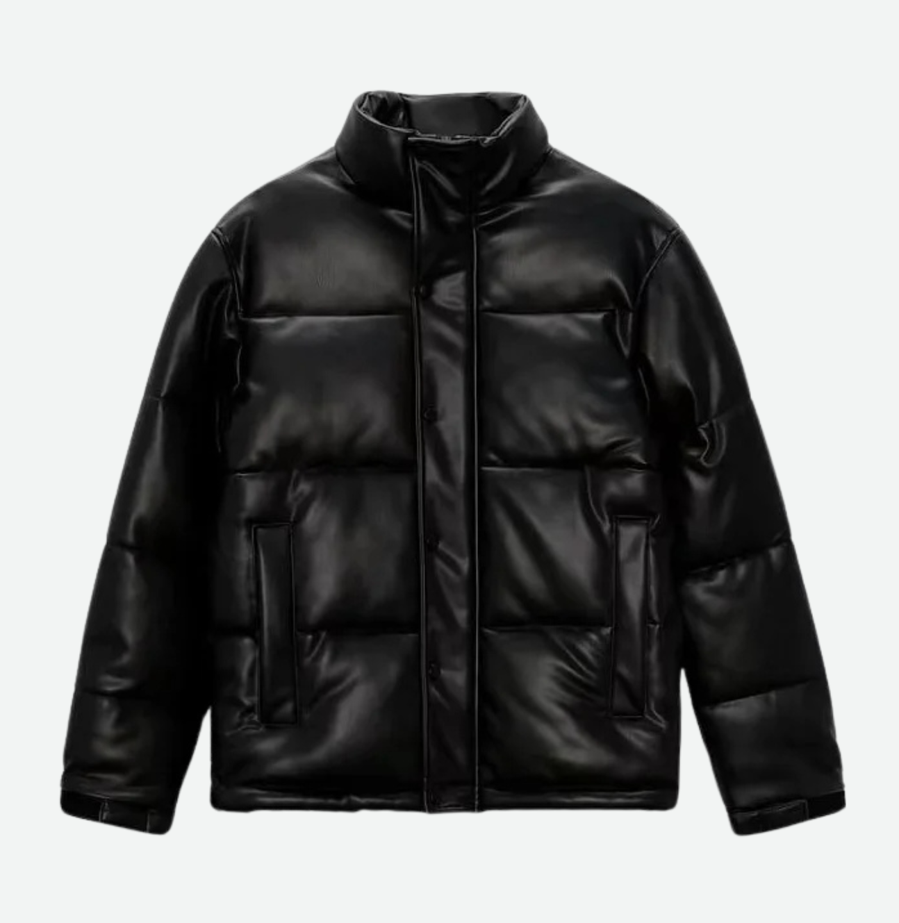 Padded Faux Leather Jacket