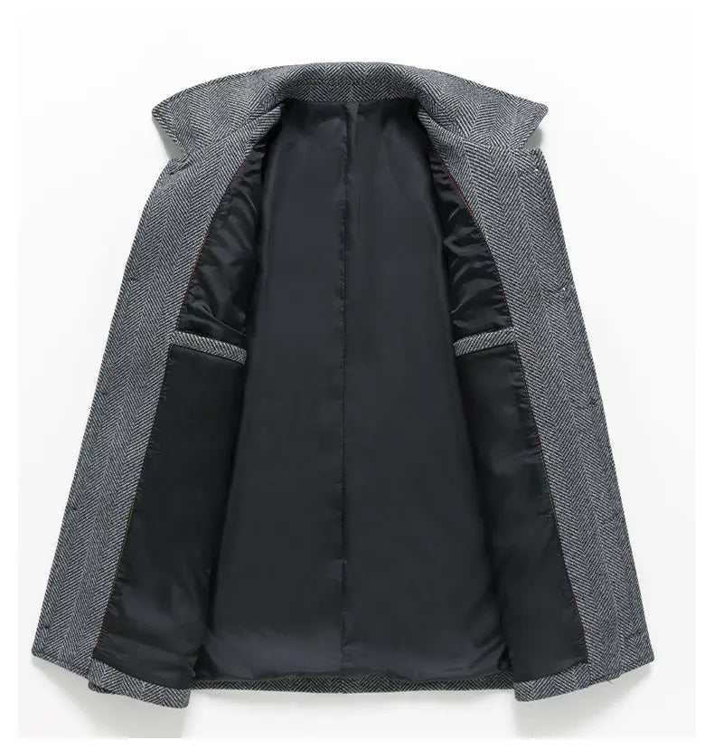 Elegant Herringbone Pattern Blazer Jacket for Men - Harren Cole