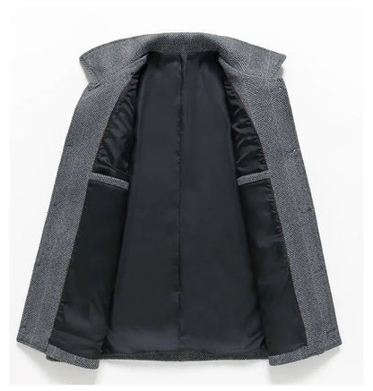 Elegant Herringbone Pattern Blazer Jacket for Men - Harren Cole