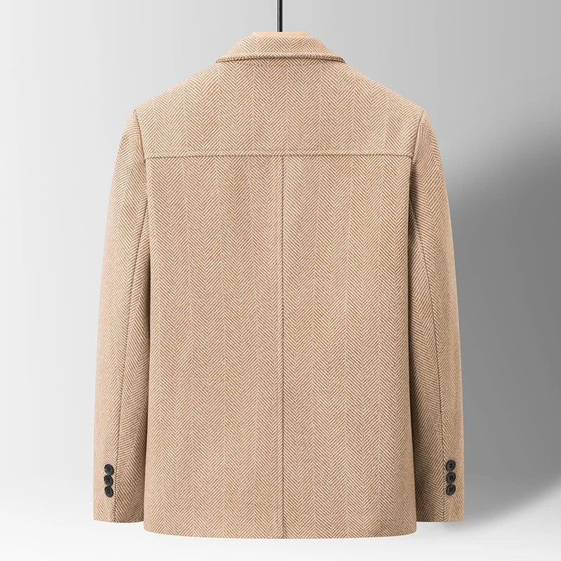 Elegant Herringbone Pattern Blazer Jacket for Men - Harren Cole