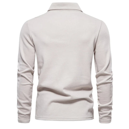 Elegant Long Sleeve Polo Shirt for Men - Harren Cole