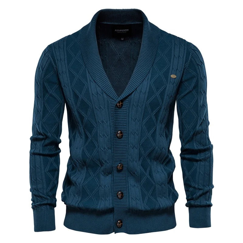 Men's Shawl Collar Cardigan Sweater