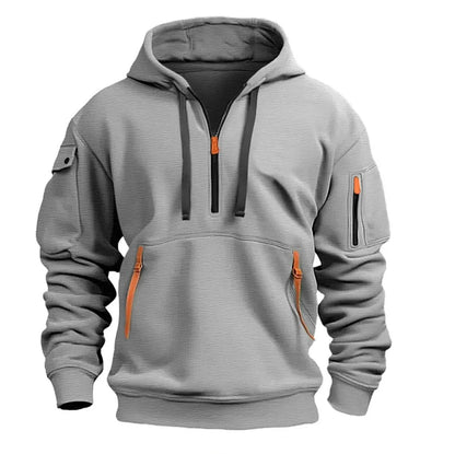 Sporty Zip Hoodie with Pockets