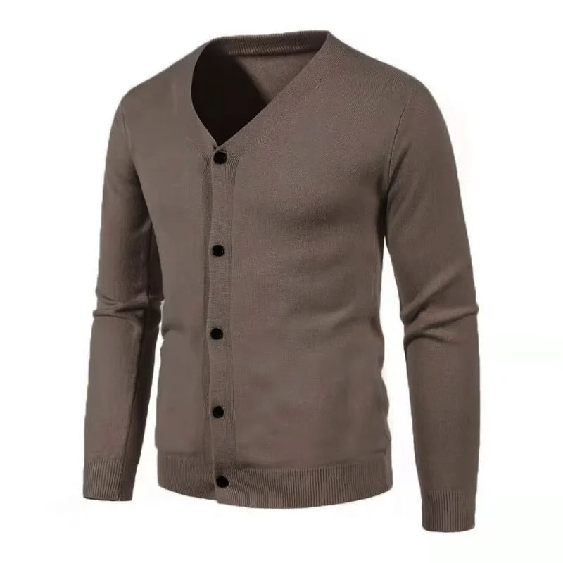 Classic Men's Wool Blend Cardigan Sweater