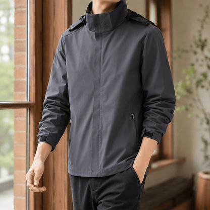 Hooded Jacket Regular Fit Smooth Woven Shell - Harren Cole
