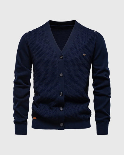 Knitted Button - Up Cardigan Sweater - Harren Cole