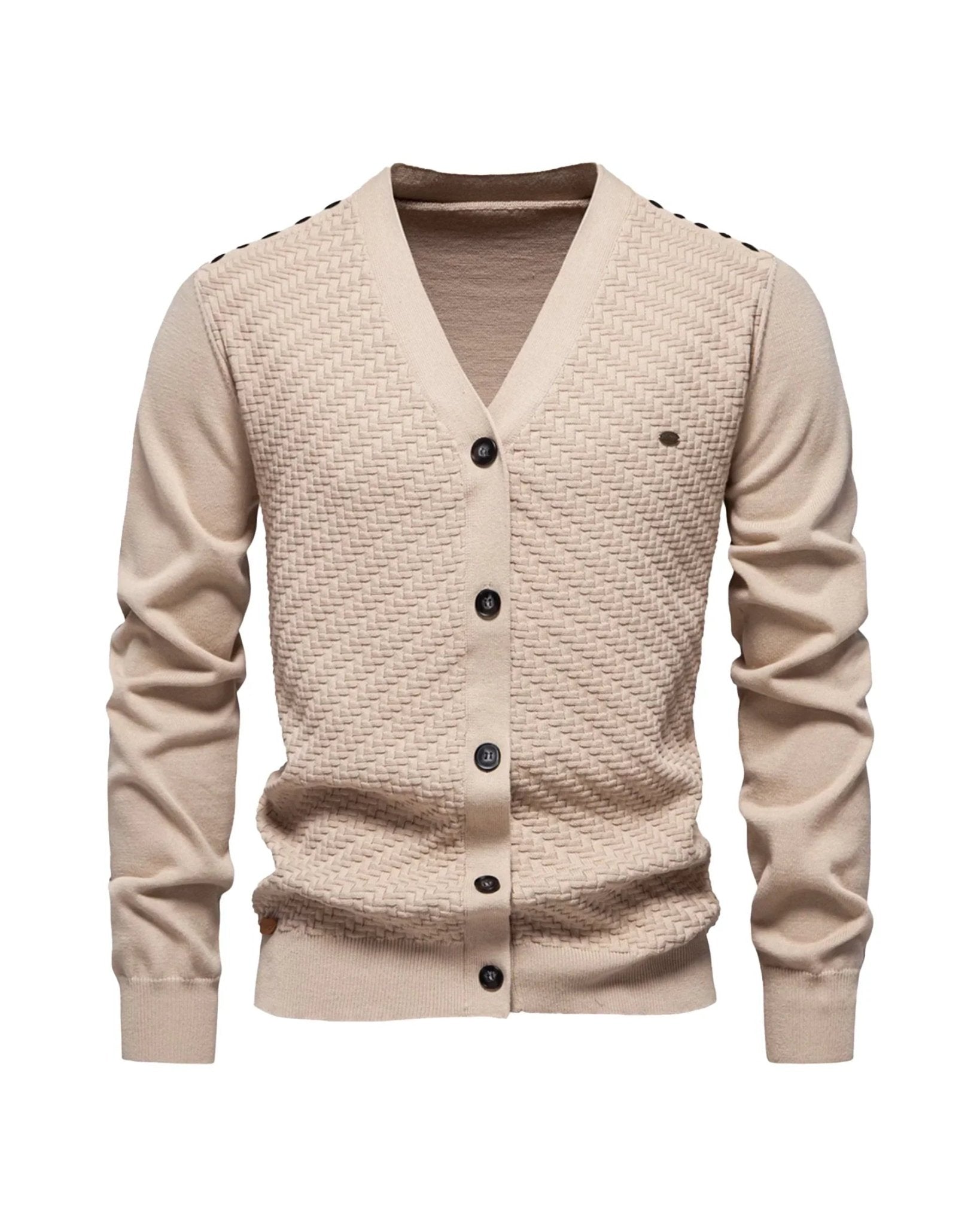 Knitted Button - Up Cardigan Sweater - Harren Cole