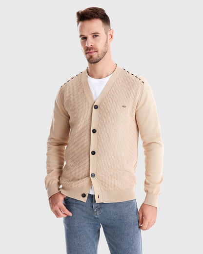 Knitted Button - Up Cardigan Sweater - Harren Cole