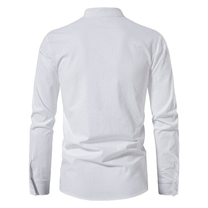 Lace - Up Stand Collar Shirt for Men - Harren Cole