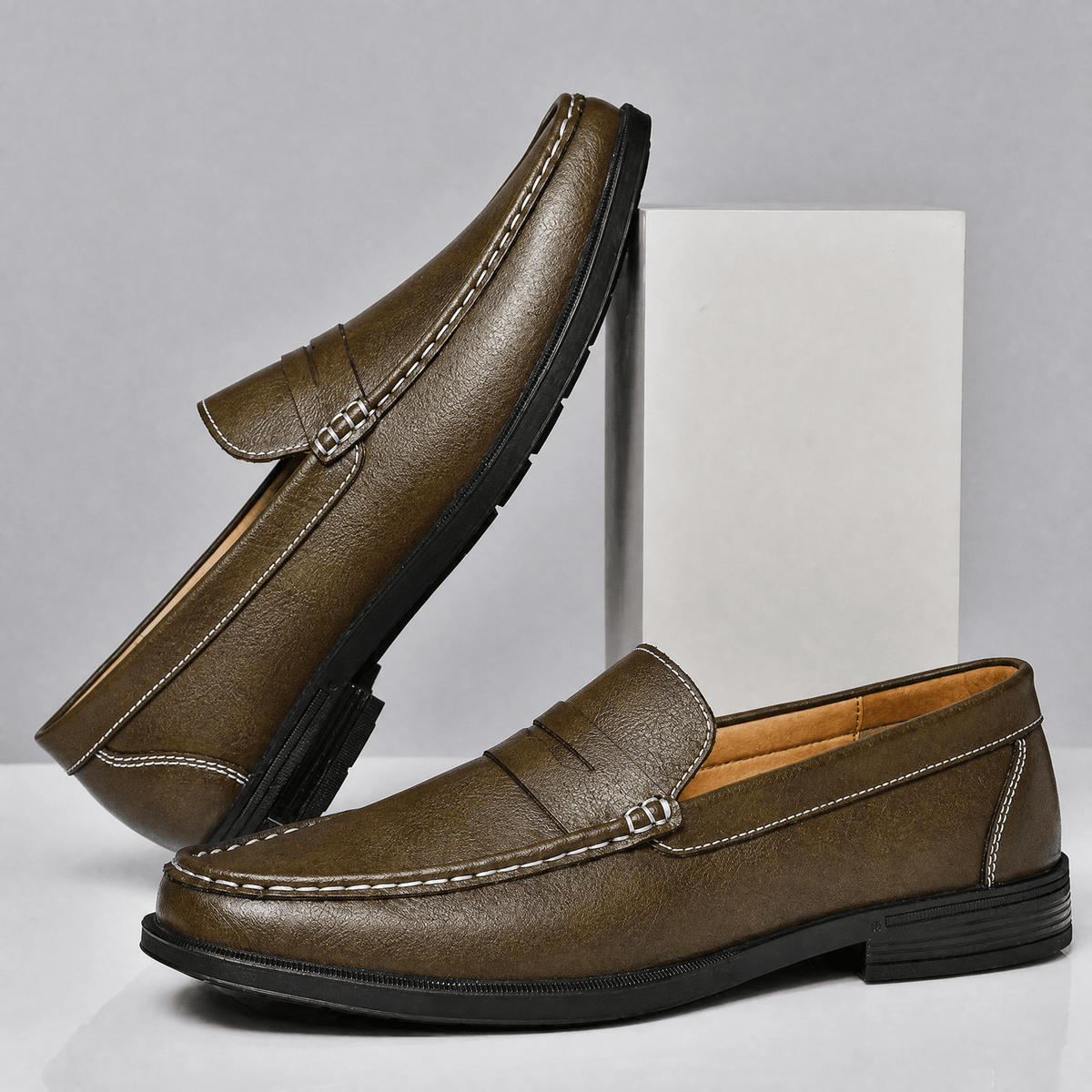 Leather Penny Loafers - Harren Cole