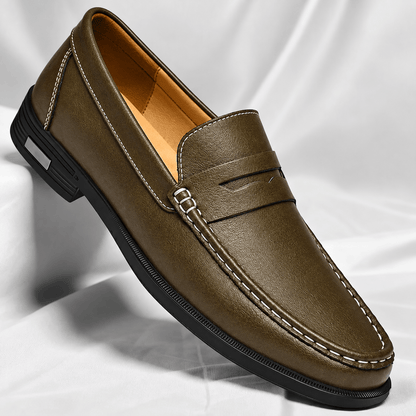 Leather Penny Loafers - Harren Cole
