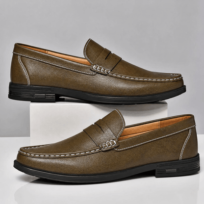 Leather Penny Loafers - Harren Cole