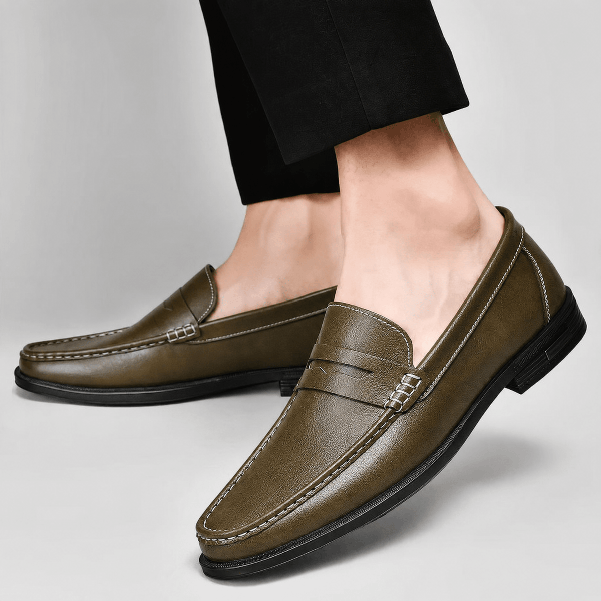 Leather Penny Loafers - Harren Cole