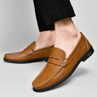 Leather Penny Loafers - Harren Cole