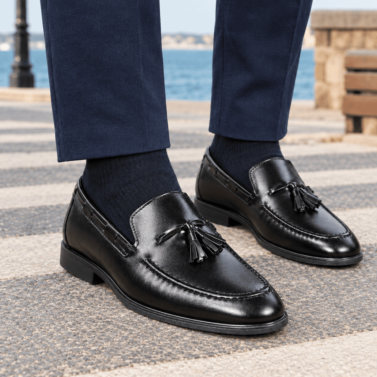 Leather Tassel Loafers - Harren Cole