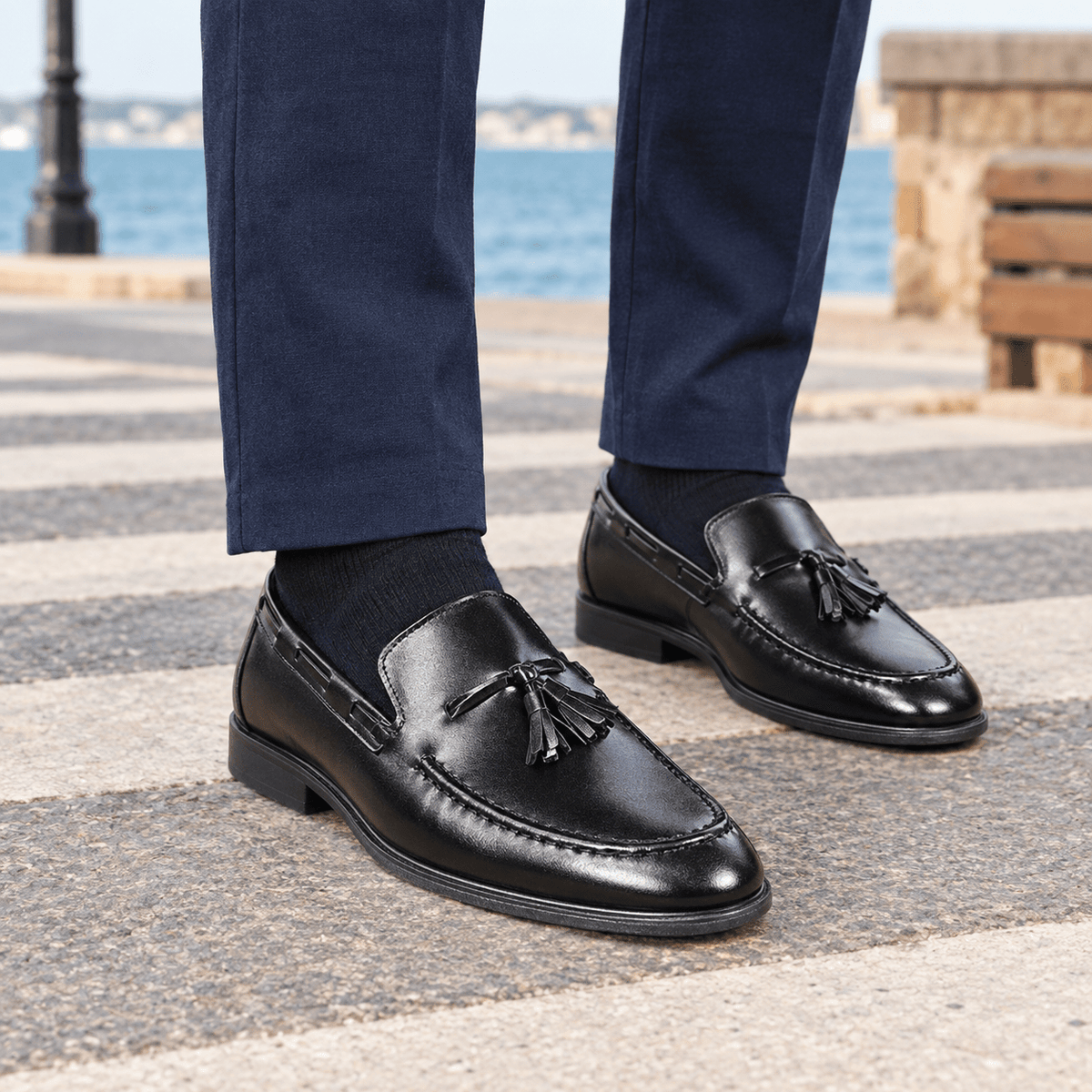Leather Tassel Loafers - Harren Cole