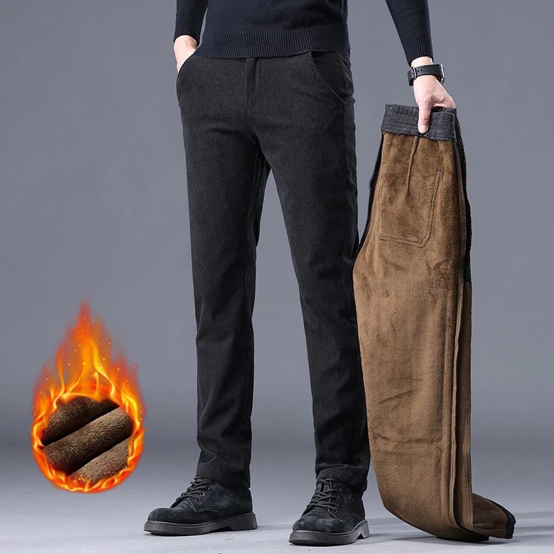 Lined Corduroy Pants for Cold Weather - Harren Cole