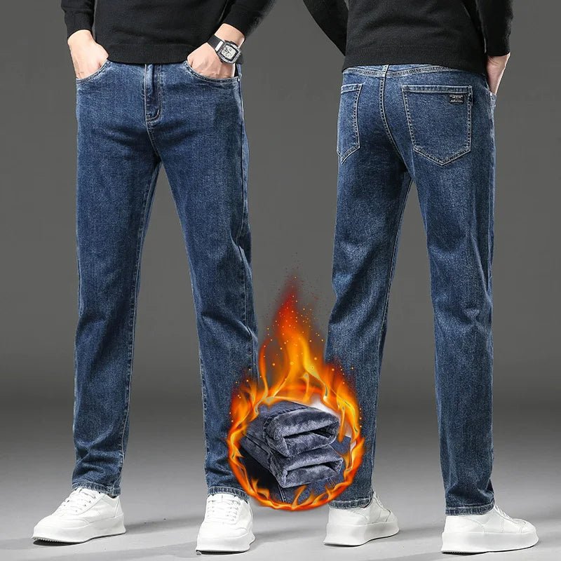 Lined Winter Jeans for Men Maximum Comfort Warm Denim Pants - Harren Cole