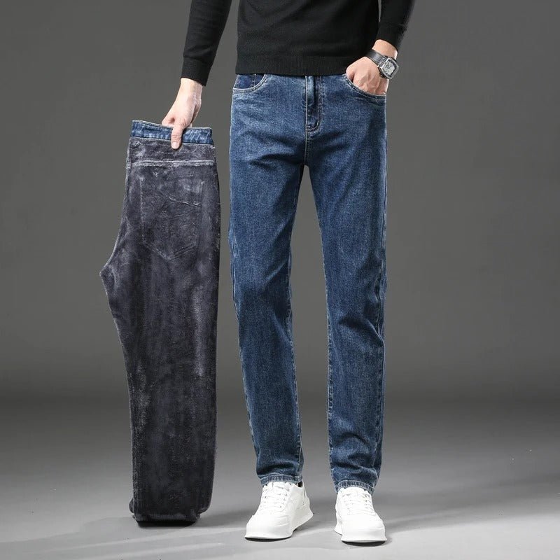 Lined Winter Jeans for Men Maximum Comfort Warm Denim Pants - Harren Cole