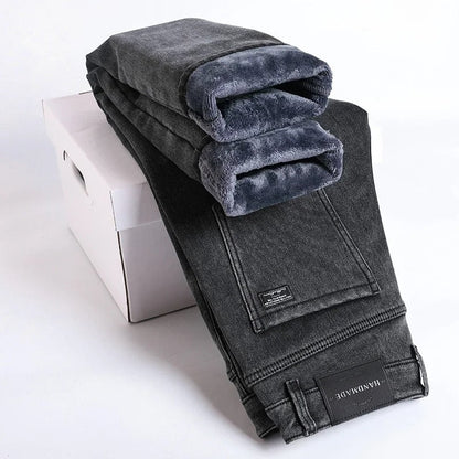 Lined Winter Jeans for Men Maximum Comfort Warm Denim Pants - Harren Cole