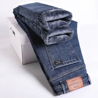 Lined Winter Jeans for Men Maximum Comfort Warm Denim Pants - Harren Cole