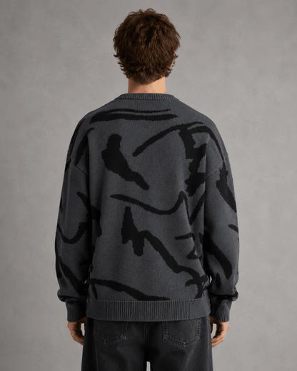 Men's Abstract Graphic Knit Sweater Relaxed Fit - Harren Cole