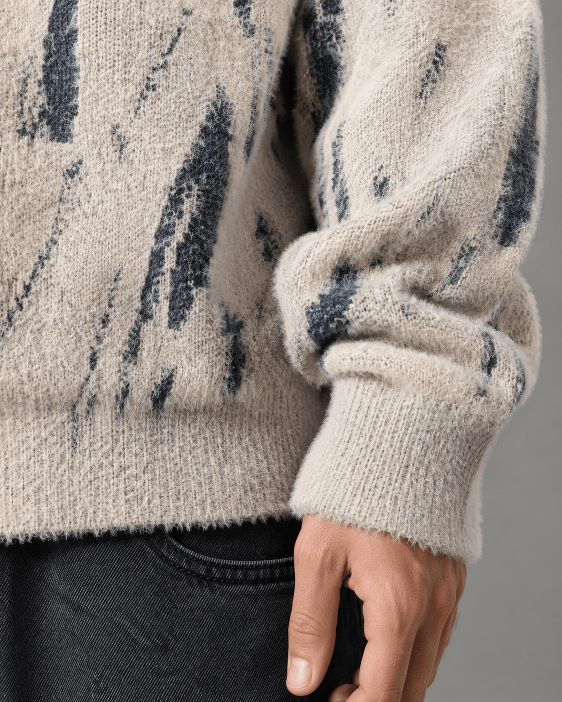 Men's Abstract Knit Sweater Relaxed Fit - Harren Cole