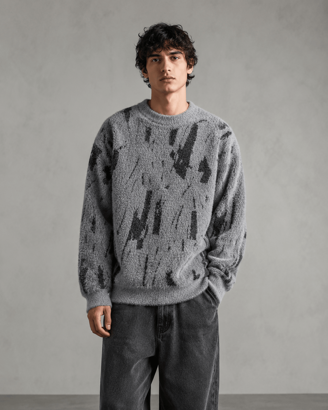 Men's Abstract Knit Sweater Relaxed Fit - Harren Cole