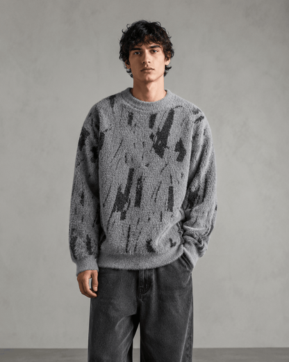 Men's Abstract Knit Sweater Relaxed Fit - Harren Cole