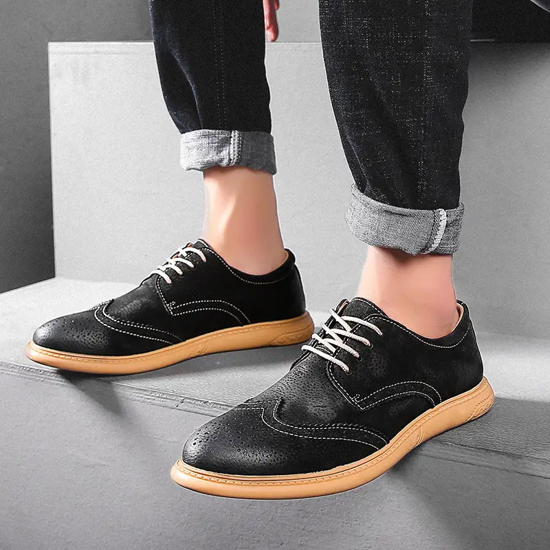 Men's Breathable Oxford Lace - Up Casual and Business Shoes - Harren Cole