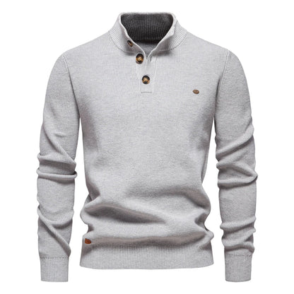 Men's Button Front Ribbed Sweater - Harren Cole