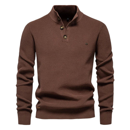 Men's Button Front Ribbed Sweater - Harren Cole