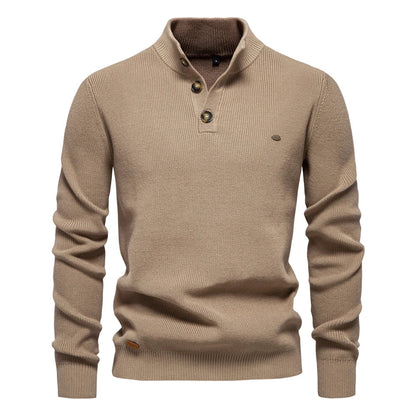 Men's Button Front Ribbed Sweater - Harren Cole