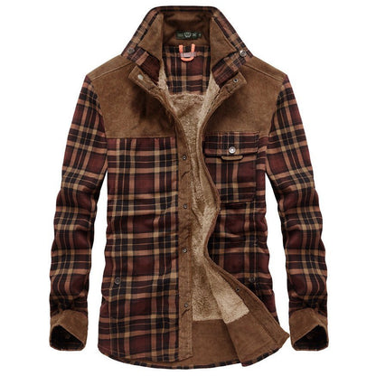 Men's Checked Shirt with Sherpa Lining - Harren Cole