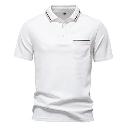 Men's Classic Polo Shirt with Chest Pocket - Harren Cole