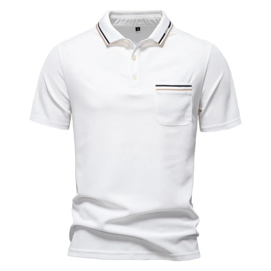 Men's Classic Polo Shirt with Chest Pocket - Harren Cole