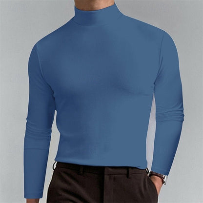 Men's Classic Turtleneck Long Sleeve Shirt - Harren Cole