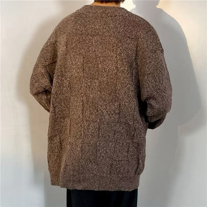 Men's Diamond Pattern Long Sleeve Sweater - Harren Cole