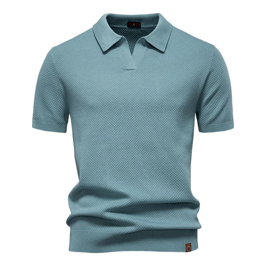 Men's Elegant Knit Polo Shirt - Harren Cole