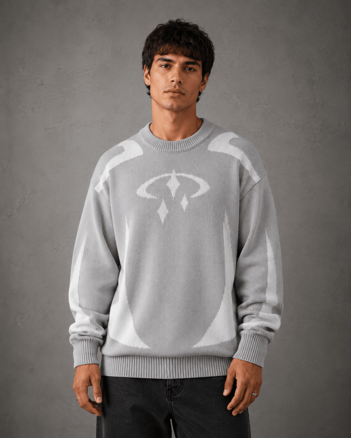 Men's Graphic Knit Crew Neck Sweater - Harren Cole
