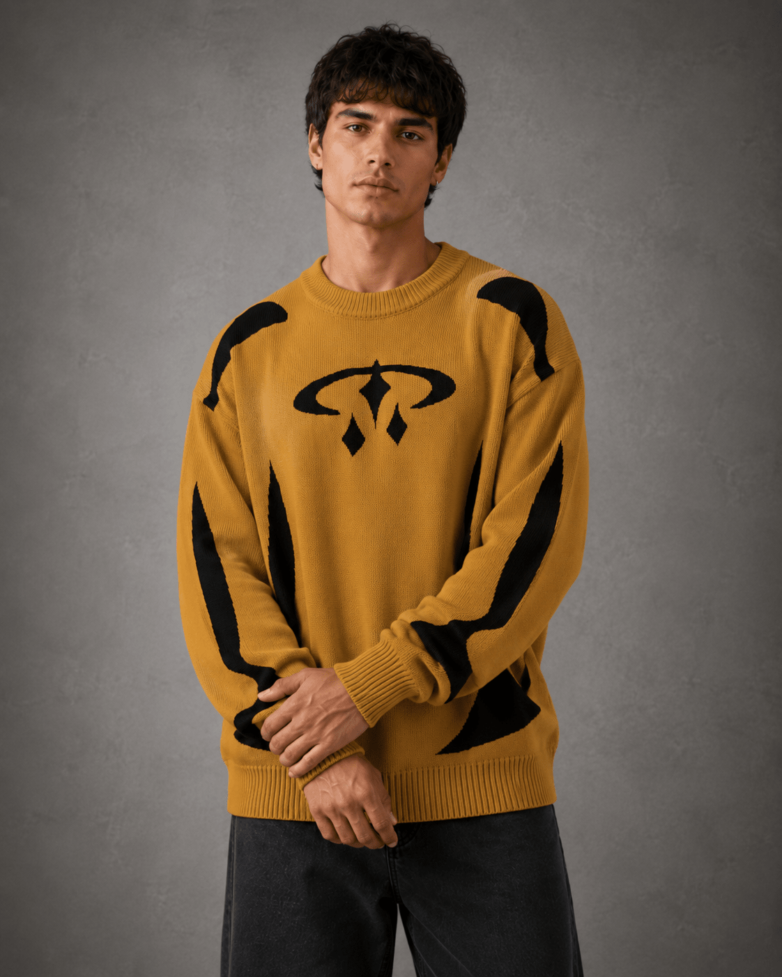 Men's Graphic Knit Crew Neck Sweater - Harren Cole