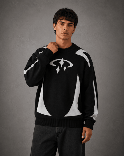 Men's Graphic Knit Crew Neck Sweater - Harren Cole