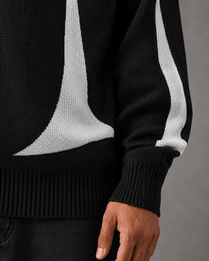 Men's Graphic Knit Crew Neck Sweater - Harren Cole