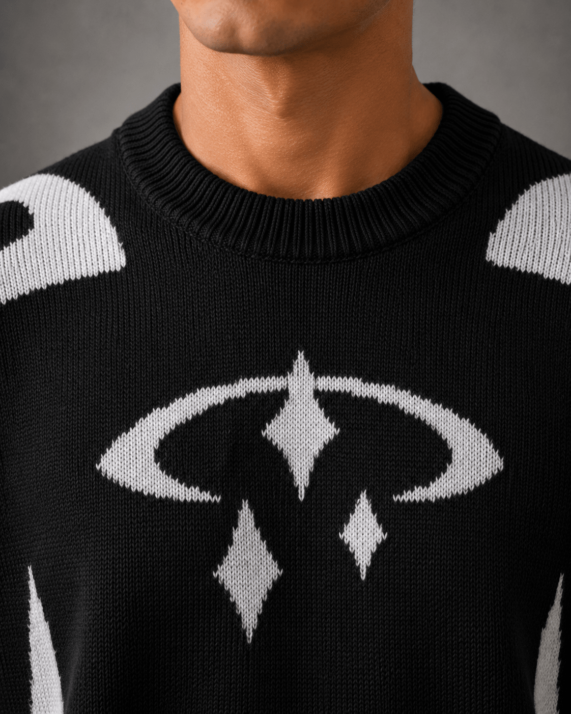 Men's Graphic Knit Crew Neck Sweater - Harren Cole