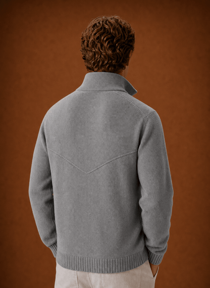 Men's Knit Full Zip Cardigan Jacket - Harren Cole