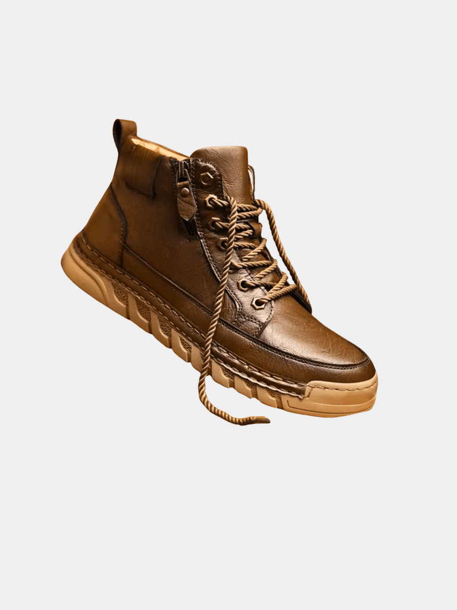 Men's Leather Boots With Grippy Sole - Harren Cole