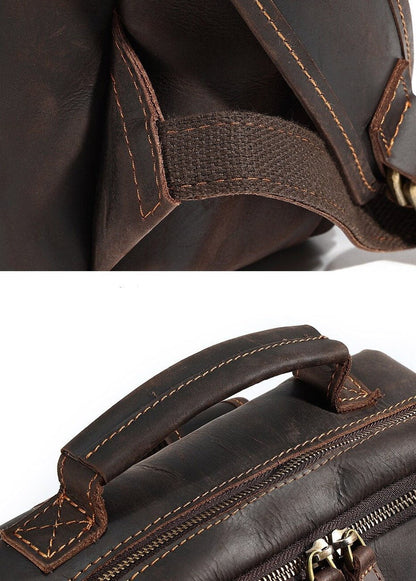 Men’s Leather Laptop Backpack - Harren Cole